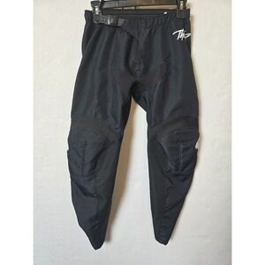 Thor Kids Motor Cross Youth 28 Black w/Meshing and Reinforcement in Kneees